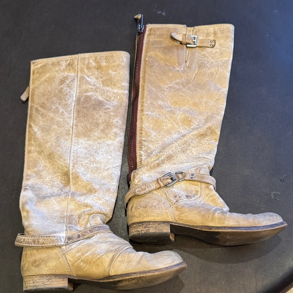 Steve Madden Roady Tan Leather Tall Boots